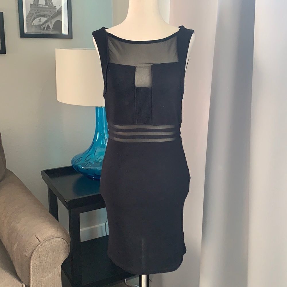 Lipsy Ribbed mini bodycon sleeveless dress sz 8
